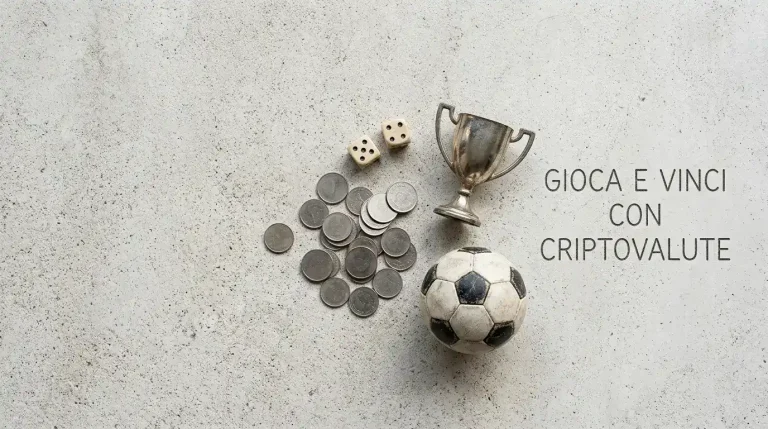 Immagine concettuale di casinò cripto, sport e giochi in un unico ambiente