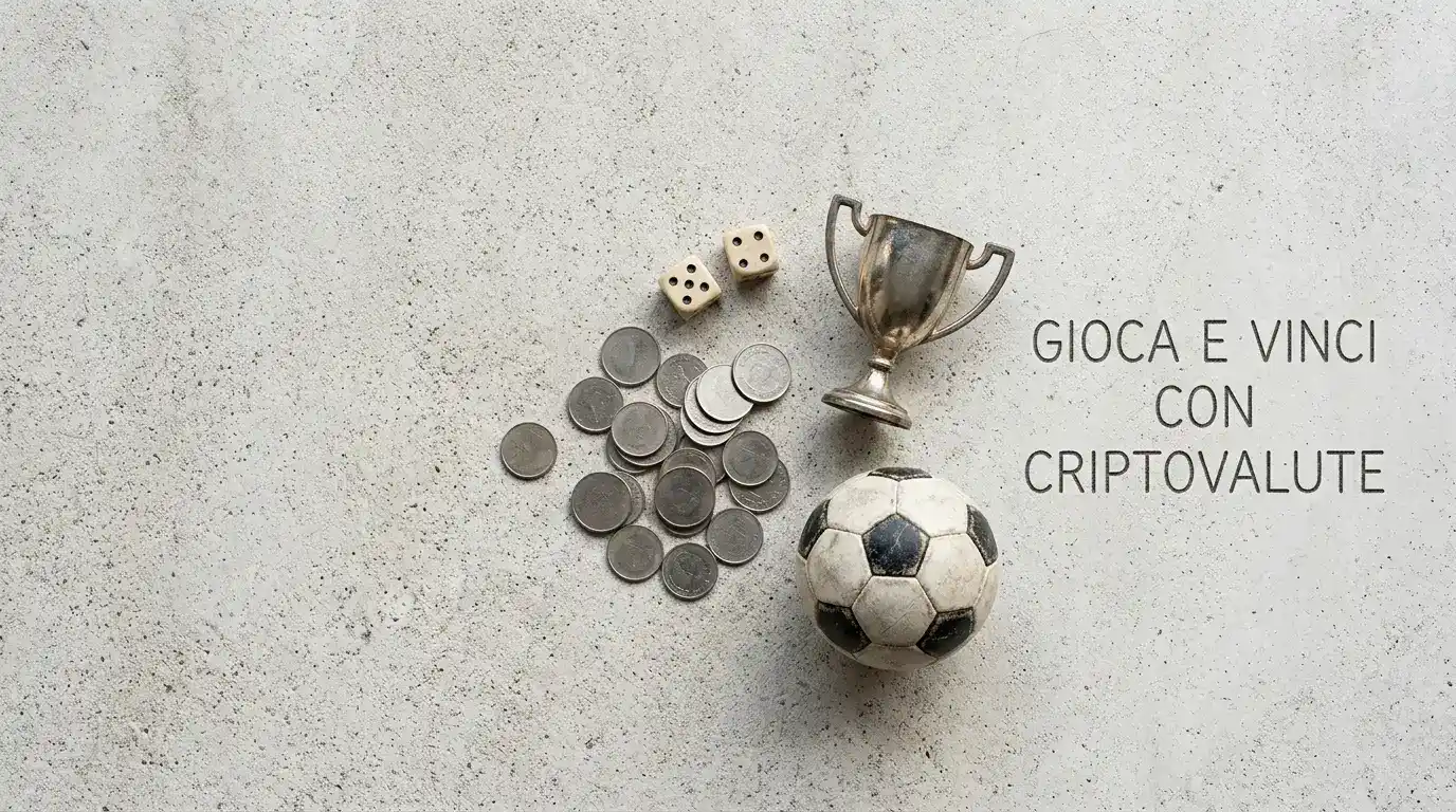Immagine concettuale di casinò cripto, sport e giochi in un unico ambiente