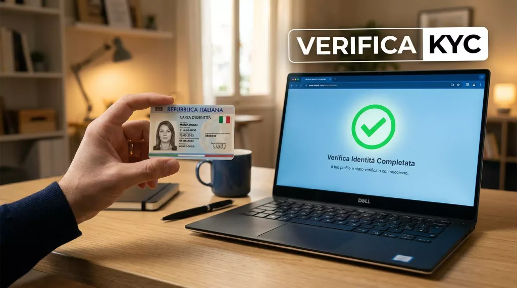 Procedura KYC registrazione e verifica identità nei bookmaker crypto