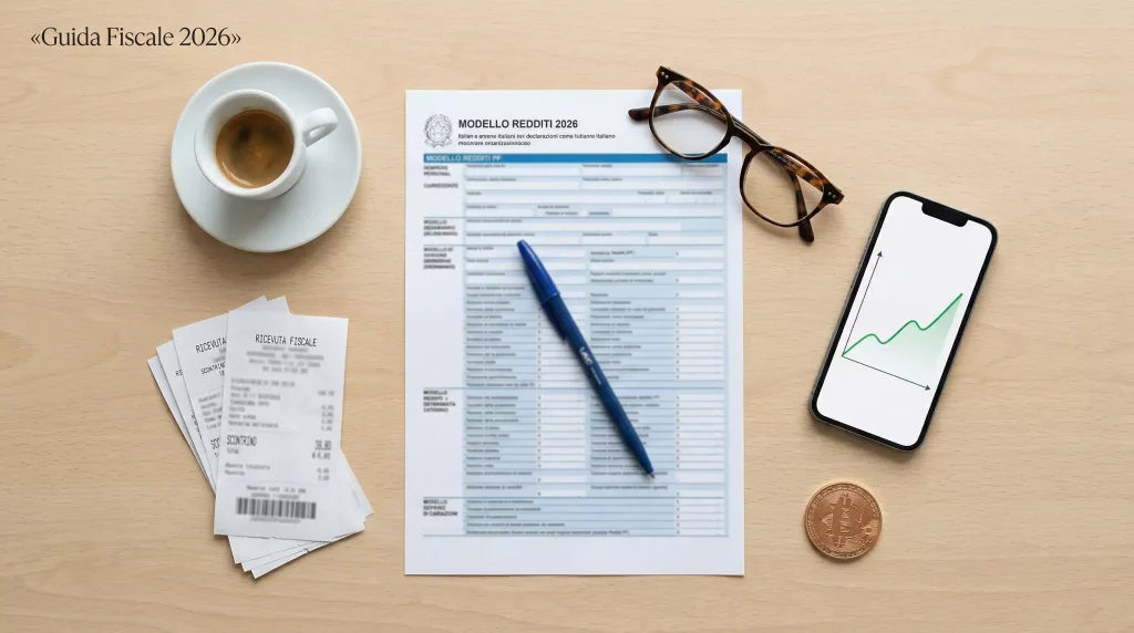 Guida fiscale alle tasse su vincite Bitcoin e criptovalute in Italia 2026
