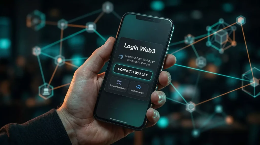 Login con wallet Web3 autenticazione decentralizzata nei bookmaker crypto
